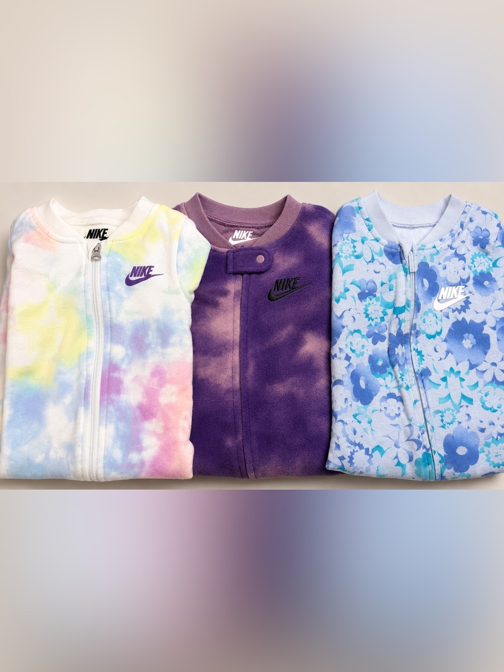 Set of 3 Nike Footed Baby Pajamas